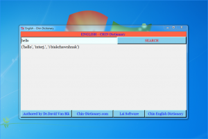 Chin (Hakha) to English Dictionary Desktop Application for Windows ...